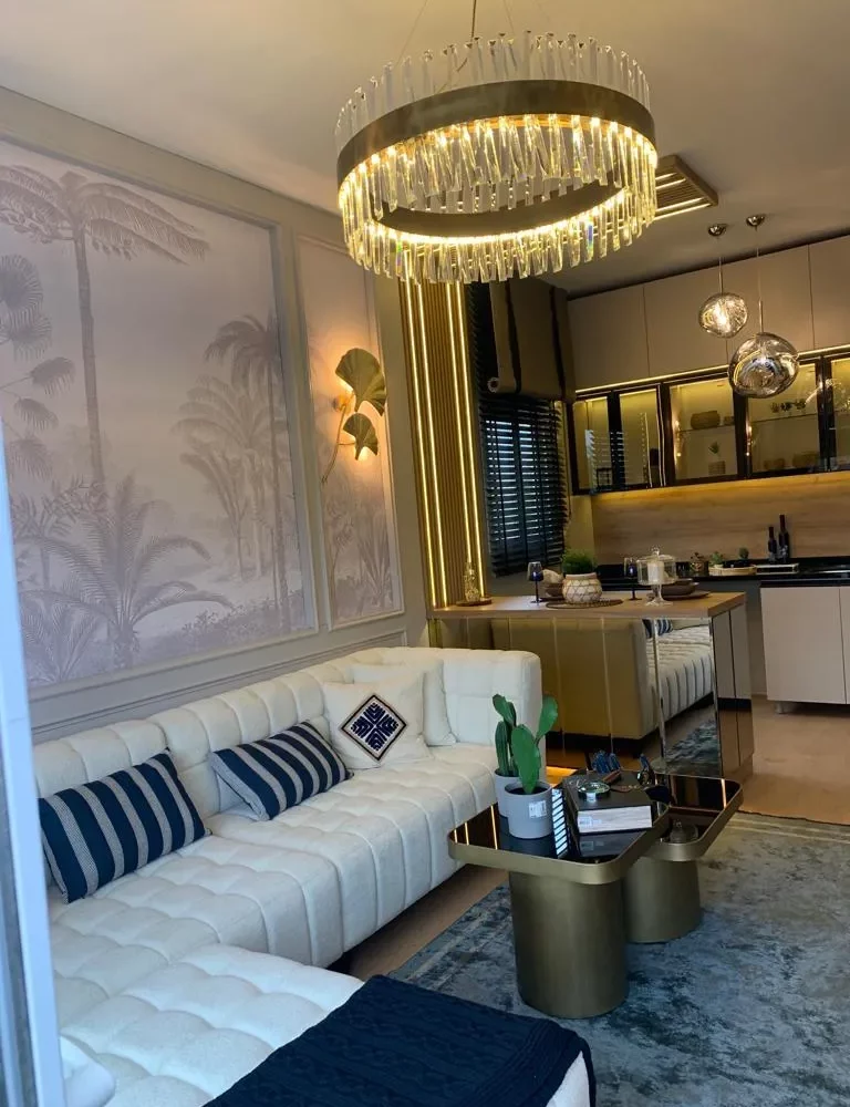 Two-room apartment for sale in Mersin Erdemli near sea – view of the nearby coastline 500m away